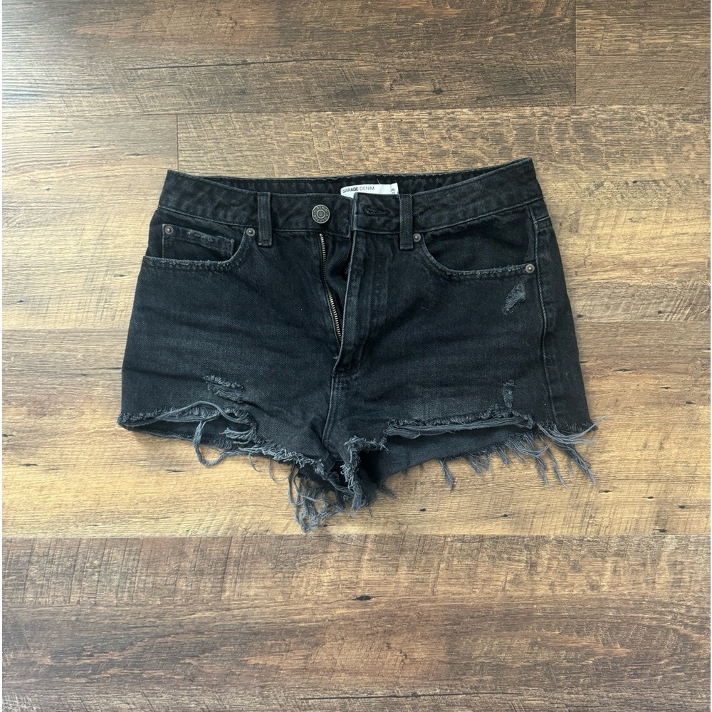 Garage Black Denim Festival Shorts - Size 5